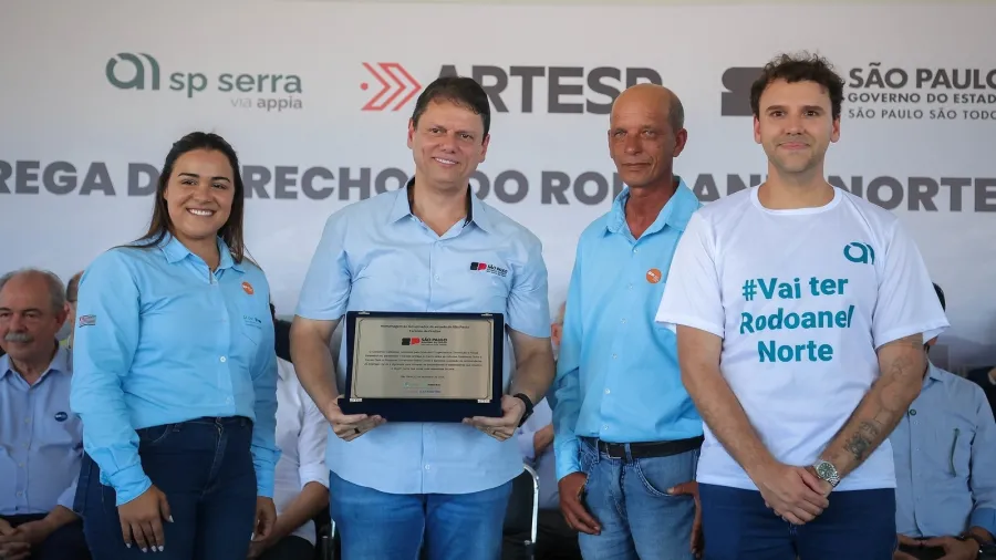 Inauguração de trecho do Rodoanel Norte expõe embate político entre governos paulista e federal