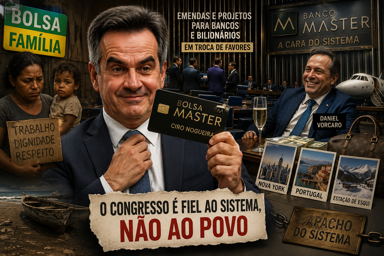 ‘Bolsa Master’ de Ciro Nogueira mostra como Congresso é fiel ao sistema e não ao povo